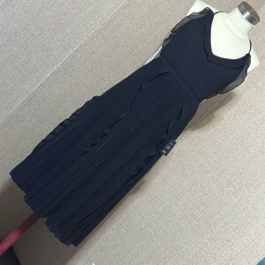 Lulus black ruffle/pleat dress